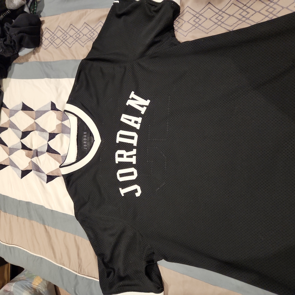 Really nice baseball style Jersey Air Jordan 23 black-and-white